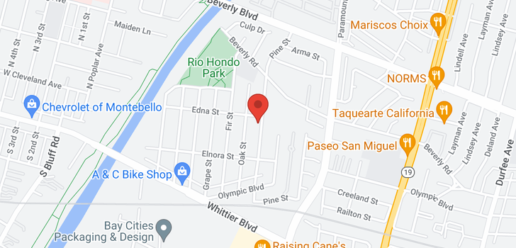 map of 4709 Pine Pico Rivera, CA 90660